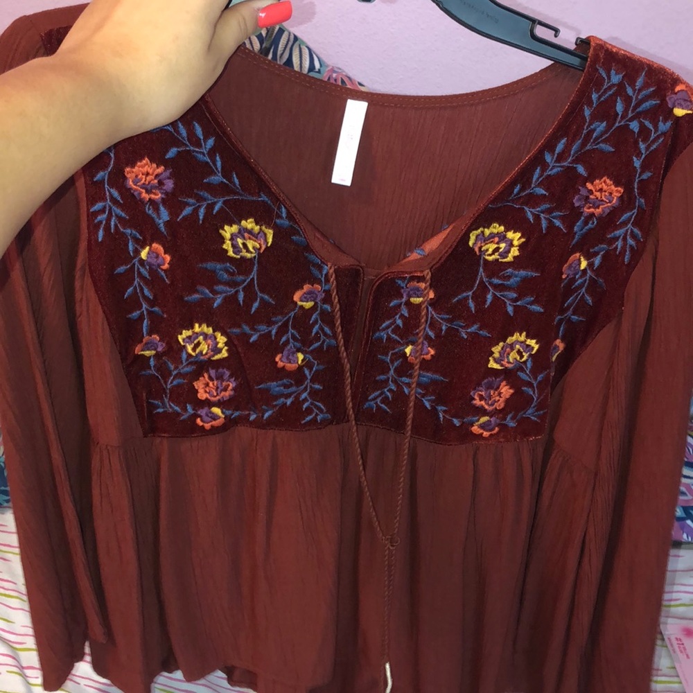 Maroon blouse